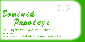 dominik papolczi business card